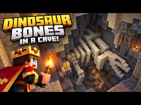 Thumbnail for I Found DINOSAUR BONES in a Cave Near My House! | Minecraft